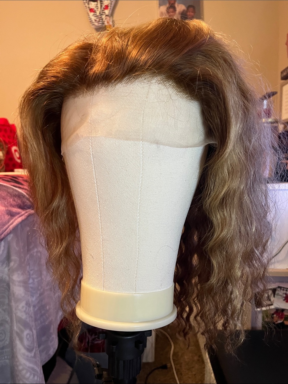Light Brown Wavy Lace Front Wig - Soft Natural Waves